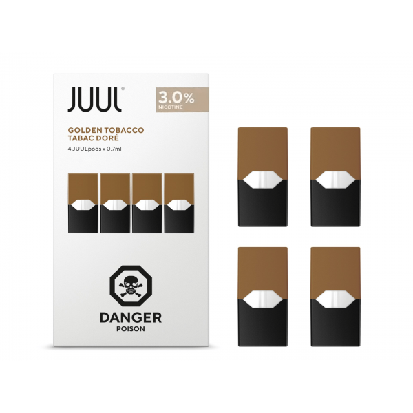 JUUL Pods Golden Tobacco 3% (Pack of 4)