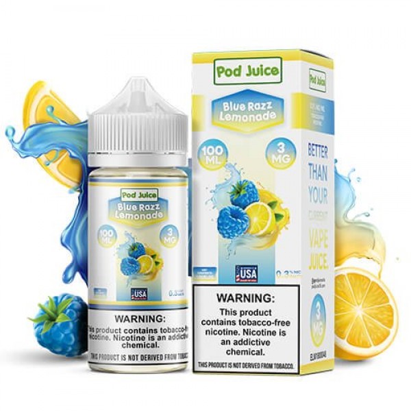 Pod Juice Synthetic Blue Razz Lemonade eJuice