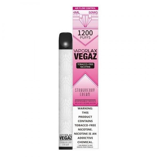 VaporLAX VEGAZ Strawberry Cream Disposable Vape Pen