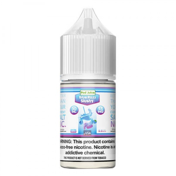 Pod Juice Synthetic Salts Blue Razz Slushy eJuice