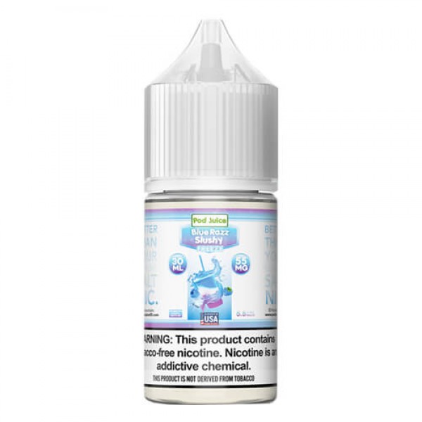 Pod Juice Synthetic Salts Blue Razz Slushy Freeze eJuice