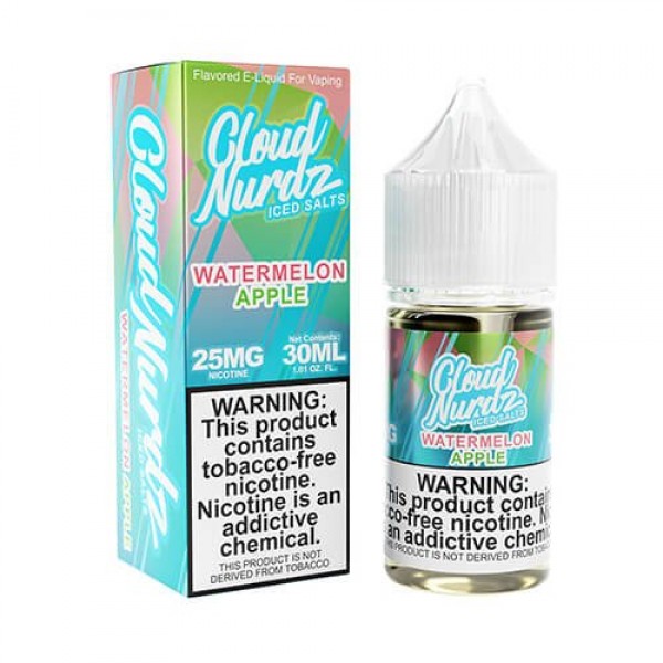 Cloud Nurdz Salts Watermelon Apple Iced eJuice