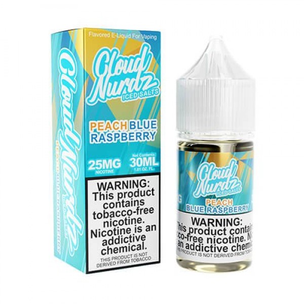 Cloud Nurdz Salts Peach Blue Raspberry Iced eJuice