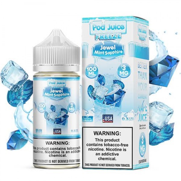 Pod Juice Synthetic Jewel Mint Sapphire Freeze eJuice