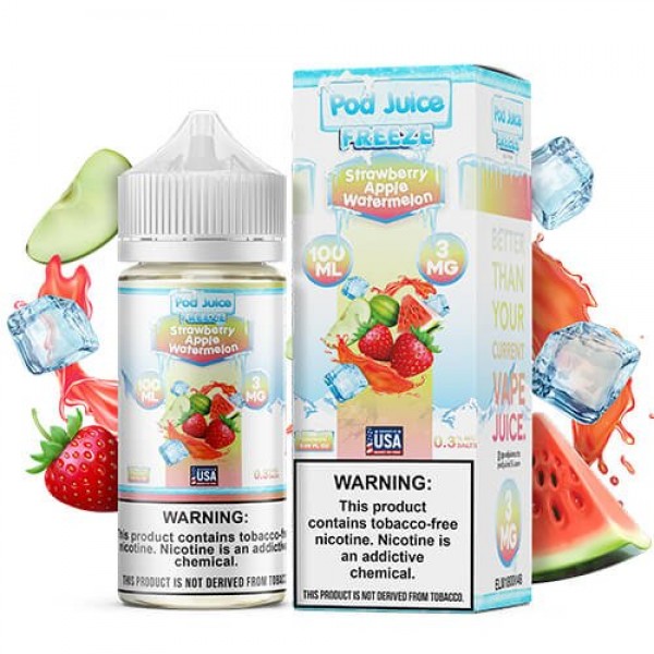 Pod Juice Synthetic Strawberry Apple Watermelon Freeze eJuice