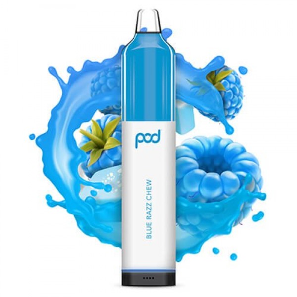 Pod Juice Synthetic Mesh 5500 Blue Razz Chew Disposable Vape Pen