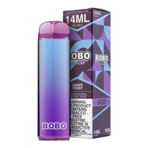 VaporLax BOBO Tobacco-Free Grape Frost Disposable Vape