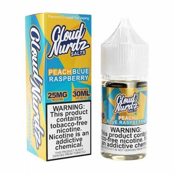 Cloud Nurdz Salts Peach Blue Raspberry eJuice