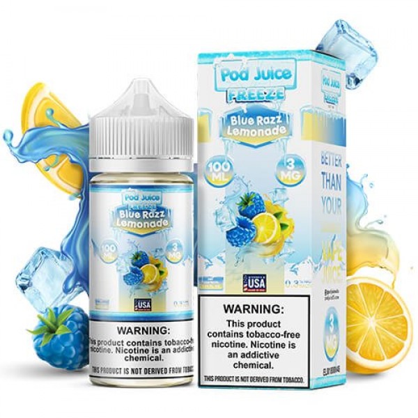 Pod Juice Synthetic Blue Razz Lemonade Freeze eJuice