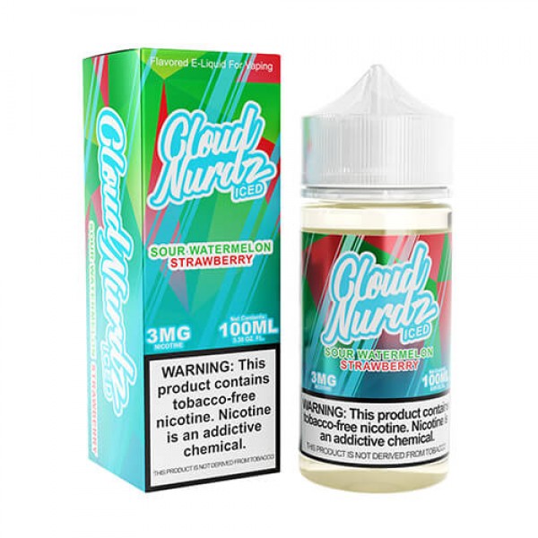 Cloud Nurdz Sour Watermelon Strawberry Iced eJuice