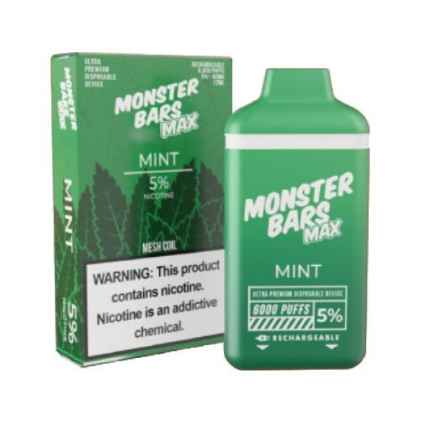 Monster Bars MAX 6k Mint Disposable Vape Pen