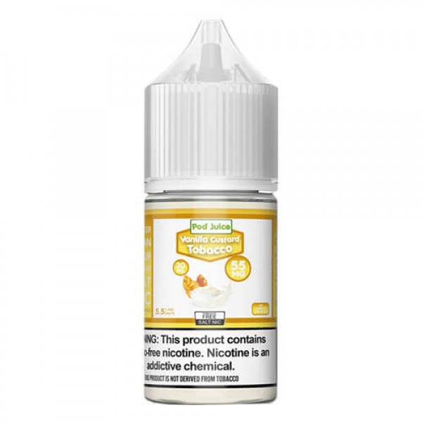 Pod Juice Synthetic Salts Vanilla Custard Tobacco eJuice