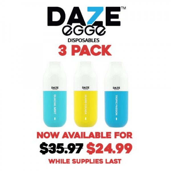 7 Daze EGGE Disposable Vape Pen 3-Pack